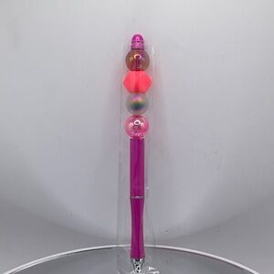 Pink handcrafted Beaded Pen